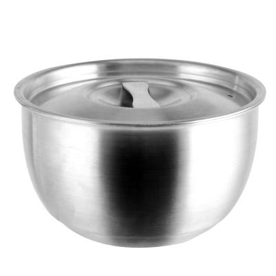 China Viable Thicken Hot Sales Amazon SUS 304 Stainless Steel Sanding Steamer Mixing Bowl with Steel Lid for Egg Steamer for sale