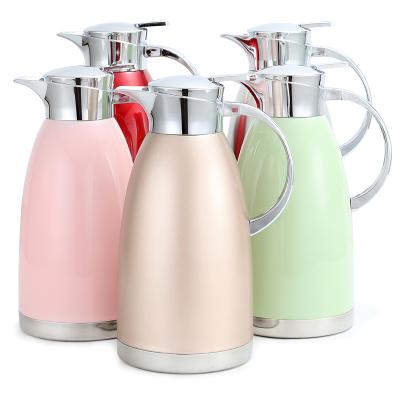 China 2020 New Style Sustainable Water Flask 2.3L Hand Press Double Layers Vacuum Flask 304 Stainless Steel Thermoses for sale