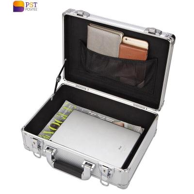 China ABS+Aluminum frame+MDF silver business office laptop hard suitcase outdoor briefcase tool boxes for sale