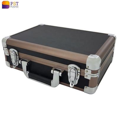 China Cheap ABS+Aluminum frame+MDF Factory Customized Low Price Demo Tool Box Lockable Hard Aluminum Flight Case With Foam for sale