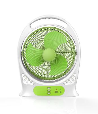 China Outdoor 12 Inch Rechargeable Emergency AC/DC Box Fan With 3 Speed ​​Mode for sale