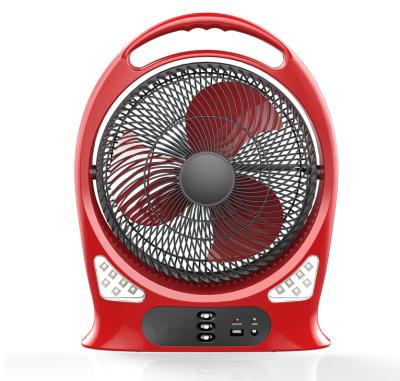 China High Quality USB Phone Charger/DC Input Solar Fan/Night Light Electric Box AC/DC Rechargeable Fan with LED Light for sale