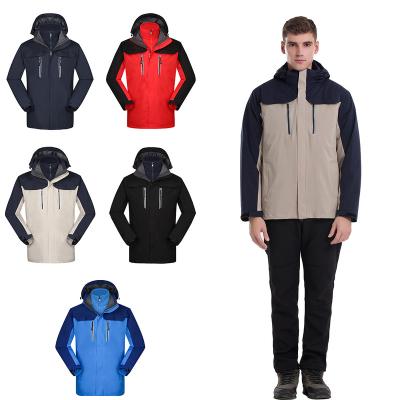 China Hooded QUICK DRY Men's Outdoor Breathable Waterproof Function Jacket Detachable Two Piece Set Custom for sale