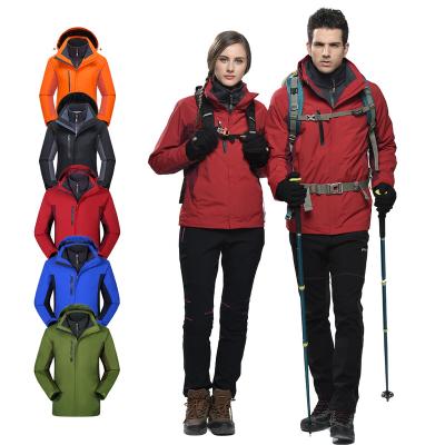 China Winter QUICK DRY Detachable Custom Jacket For Men Hooded Jacket Outdoor Waterproof Windproof Both Pieces for sale