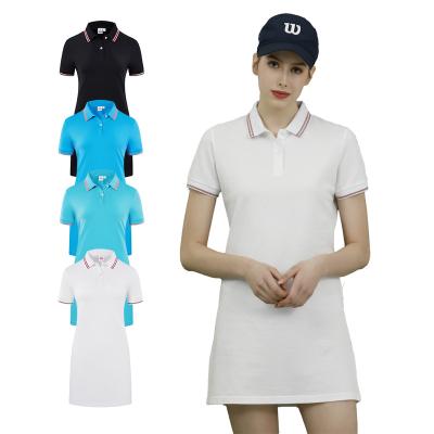 China Breathable New Arrive Women's LOGO Printing Polo Dress Custom Made Spring Clothing OEM Casual Outfits for sale