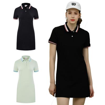 China Women's Breathable Short Sleeve Wholesale Casual Polo Dress Custom Stylish LOGO for sale