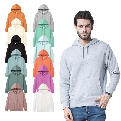 China Custom LOGO Printing Men's Hoodies Anti-pilling OEM Cotton Plain Oversized Hooded Pullover Sweatshirt for sale