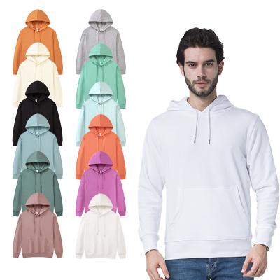 China Wholesale Anti-pilling Men's Pullover Hoodies Full Color Custom Knitting Sweatshirts LOGO Printed Hoodies for sale