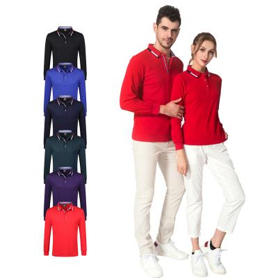 China OEM Breathable Long Sleeve Men's Plain Polo Shirt Cotton Wholesale Golf Polo Shirt With Custom LOGO for sale