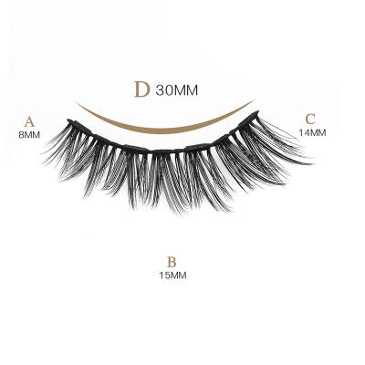 China 2020 High Quality Quick-drying Wholesales Magnetic Mink Eye Lashes 3D Silk False Eyelashes Magnetic Factory for sale