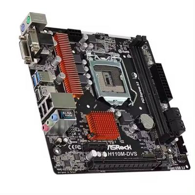 China ASROCK H110M DVS LGA1151 DDR4 32G PCI-E 3.0 placa base personalizada para juegos de PC de última generación en venta