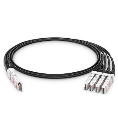 China 40 g 100 g Qsfp bis Sfp 28 Kabel-Montage auf Maß Multifunction Jacket TPE Qsfp-4sfp10g-cu1m zu verkaufen