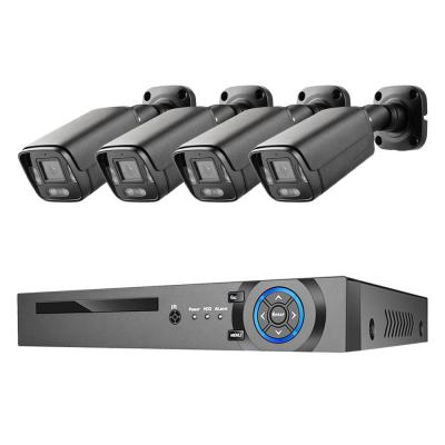 China Customized 4CH 4MP IP Camera Kit for Outdoor Bullet Camera Security Surveillance for sale