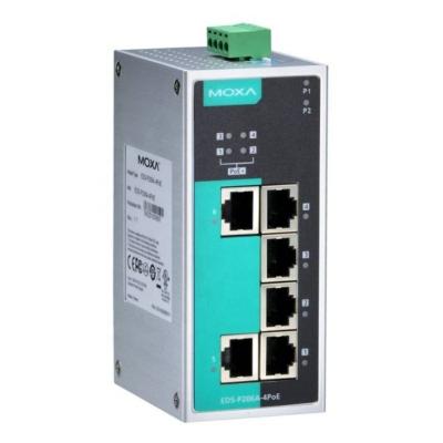 China EDS-P206A 6 Port Unmanaged Switch With 4 IEEE 802.3af/At PoE+ Ports for sale