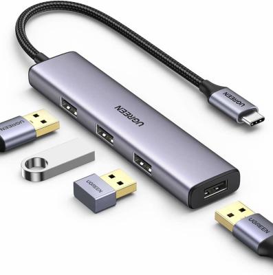 China 4 in 1 Hub USBC to USB Hub with 4 USB 3.0 Ports Aluminum Shell USB-C Hub for Laptop for sale