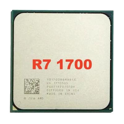 China Customized  R7 1700 3.0 GHz Eight-Core Sixteen-Thread CPU Processor 65W YD1700BBM88AE Socket AM4 used R7 1700 processor cpu for sale