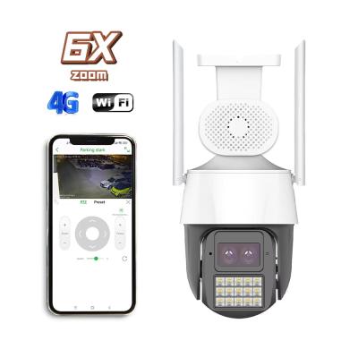 Chine Smart AI HD 4MP 360 Ptz Caméra 4G Smart AI HD 1080P 360 Ptz Caméra à double objectif de vision nocturne CCTV 4G Caméra PTZ à vendre