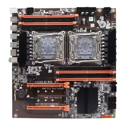 China Tarjeta base de juegos de X99 dual cpu personalizada soporte dual xeon E5 LGA2011-3 cpu X99 256GB ddr4 de doble canal con M.2 en venta