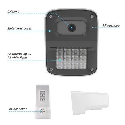 중국 야외 2차원 오디오 듀얼 라이트 나이트 비전 네트워크 카메라 HD 보안 4MP 5MP IP PoE CCTV 총기 카메라 판매용