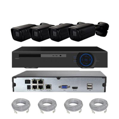 China Venta caliente H.265 1080P tubo al aire libre Cámara de seguridad IP de 4 canales POE NVR Kit en venta