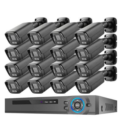 China Customized HD 5MP 8MP Security NVR Kit Two Way Audio Complete 16CH POE camera system 4K with Full color night vision for sale