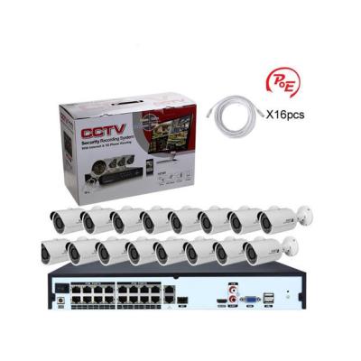 China Customized 16CH 1080P 2MP POE Surveillance Wire IP Camera NVR Kits for sale