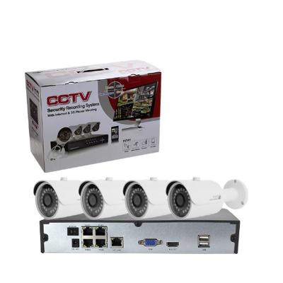 China 4CH 2MP bekabelde IP-beveiligingscamera's PoE NVR Kit 1080P CCTV-bewakingscamera systeem Te koop