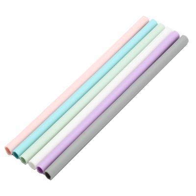 China Small Food Grade Small+Straight Folding Straws Eco-friendly Silicon Straw Cases For Kids Reusable Cleaning Brushes Long for sale