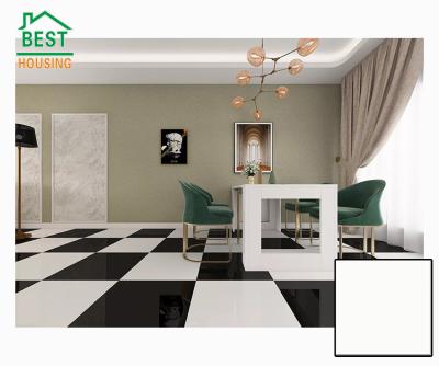 China 24x24 Polished Finish Modern Double Loads Living Room Floor Tiles Super White Simple Style Low Water Absorption Porcelain Tiles for sale