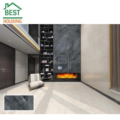 China 750*1500 Modern Gray Slabs Tiles Dark Italian Marble Glazed Porcelain Wall Tiles for sale