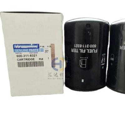 China New Construction Machinery Huida Excavator Fuel Filter 600-311-8321 6003118321 Used For KOMATSU for sale