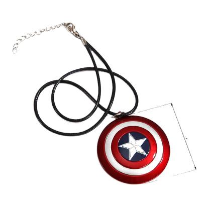 China America Factory Directly Customized Key Captain Ameirca Shield Necklace Chain Good For Gift for sale