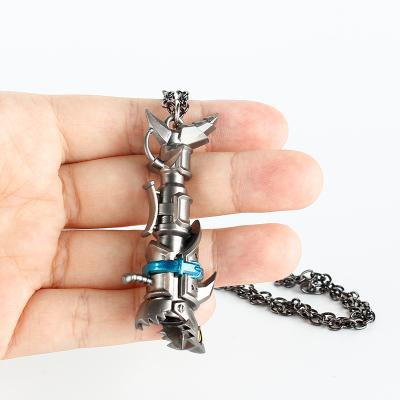 China America Newcomer Metal BAD LUCK Shark Necklace In League Of Legends LOL Custom Shark Shape Zinc Alloy Necklace From Manufacture for sale