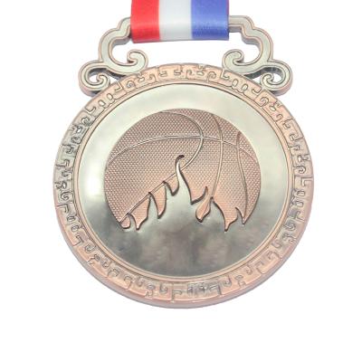 China China high quality metal medal with ribbon for sports events made in China for sale