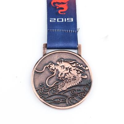 China Wholesale china gold marathon sports medal 3d zinc alloy fiesta trophy custom metal medal with ribbon for sale