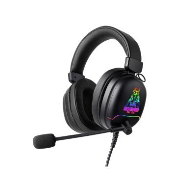 China V6800 Custom Logo Wired Gaming Headphones Earphone Logo With Long Microphone And RGB Lights 7.1USB for sale