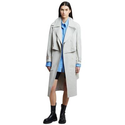 China Wholesale Custom QUICK DRY Long Ditch Women's Coats Outwear Overcoat Ditch Coat For Ladies for sale