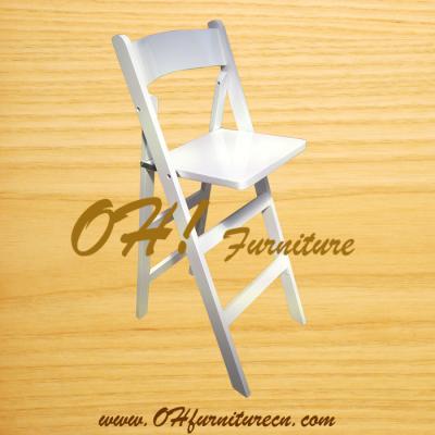 China Commercial Beech Furniture OH Chair Wood Regular White High Back Bar With PU Cushion Pad for sale