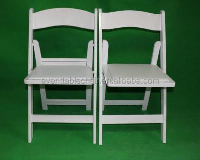 China Modern Garden White Wedding Resin Wimbledon Wood Folding Chair For Sale for sale