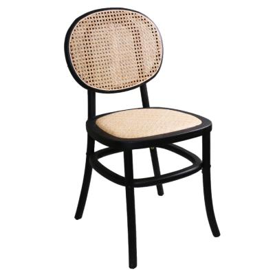 China EUROPEAN Black Thonet Dining Chair Rattan Solid Wood Chair for sale