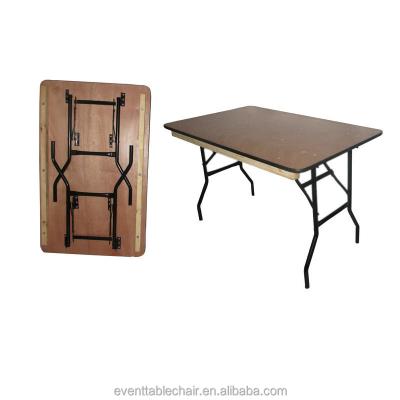 China Fast Delivery High Quality Wooden PANEL Folding Table For Banquet Rental for sale