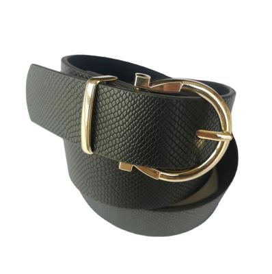 China High Quality Luxury Customize Unisex Casual Belts In Gold Metal Horse Shoe Buckle Buckle for sale