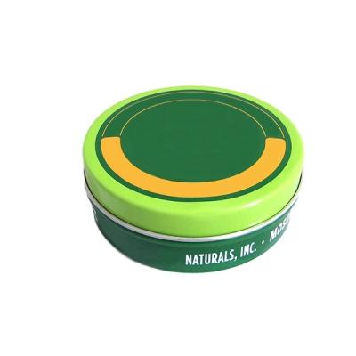 China Good Quality Materials Round Recycled Candle Tin Box Decorative Tin Box Around Tin Box With Gift for sale