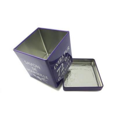 China Square Recyclable Tin Soap Packaging Box for sale