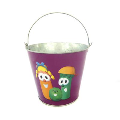 China Sustainable 6 Inch Galvanized Bucket With Logo Metal Bucket for sale