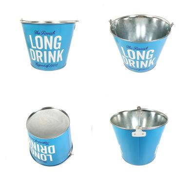 China 5L 8L Sustainable Ice Bucket With Handle Beer Coolers Can Hold 5-6 Bottles Beer Metal Ice Bucket With OEM for sale