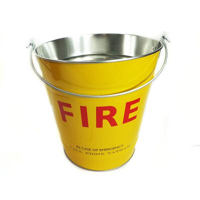 China 2 Quart Metal Pail Round Galvanized Fire Pail Bucket Trash Can D238*D180*H238.8mm for sale