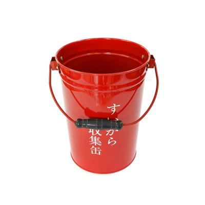 China Chinese Factory Wholesale High Quality Viable Tin Ash Bucket with Lid and Handle for Drain Pan for sale