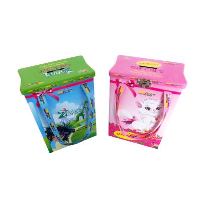 China Other tin can with handle / metal cane tin case / handheld tin box for kids for sale