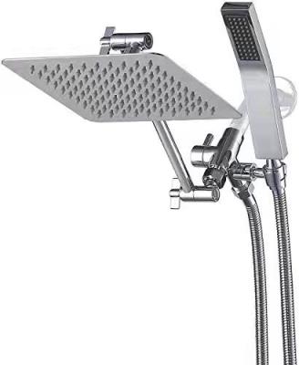 China Without Functional Stainless Steel Square Top Ceiling Slide Bar Amazon Shape Hot Selling Rainfall Wall Mounted Shower Head For Bathroom Faucet for sale